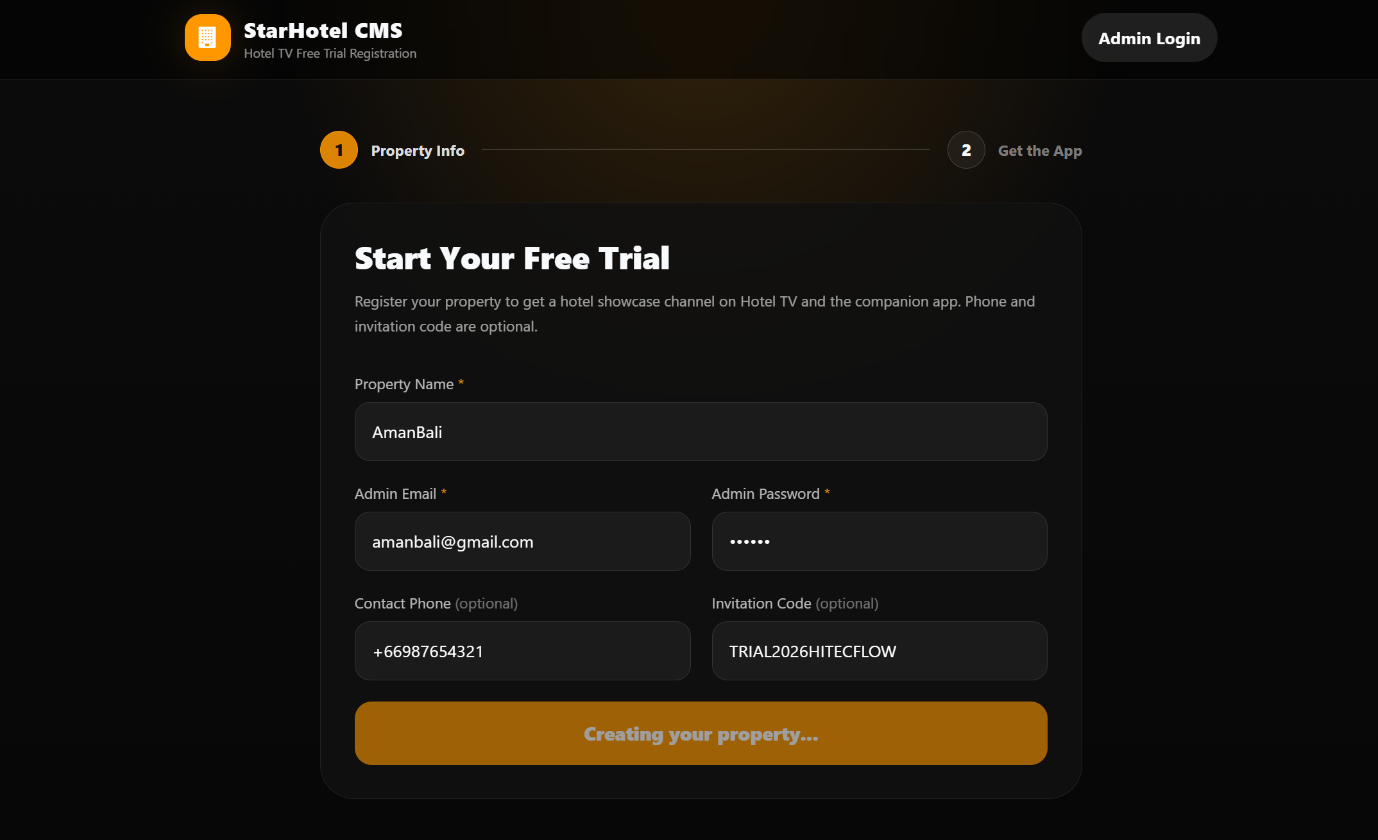 Step 1 form example